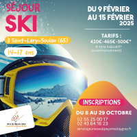 Séjour ski pour les jeunes de 14 à 17 ans !